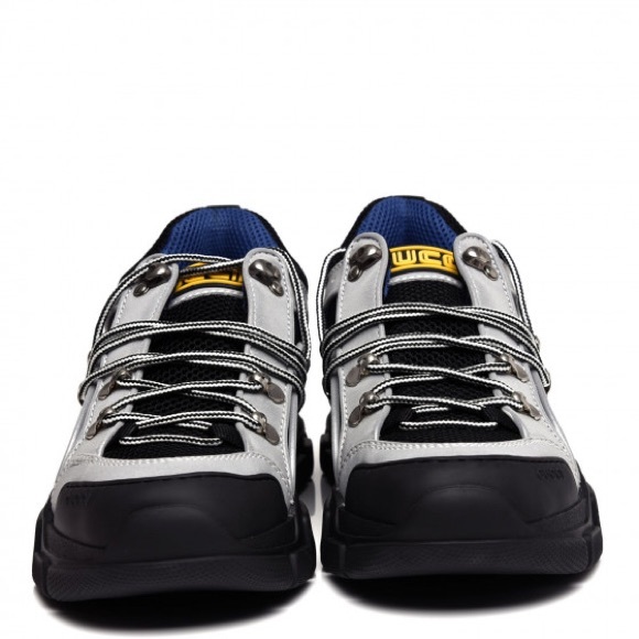 GUCCI X SEGA Mesh Technical Canvas Calfskin Reflective Mens Flashtrek Sneakers - Picture 3 of 15
